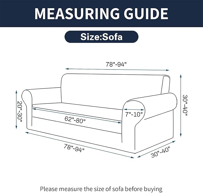 Cupuamon 2026 New Stretch Sofa Slipcovers Couch Cover for 3 Cushion Furniture Protector Sofa Covers with Elastic Bottom Jacquard Fabric Small Checks for Pets, Kids -Sofa, Chocolate