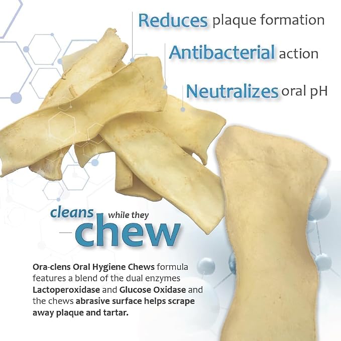 Oral Hygiene Chews for Medium Dogs – Enzymatic Dental Treats for Daily Oral Care, Helps Clean Teeth & Freshen Breath, Supports Plaque & Tartar Control – 30 Chews (3 Pack)