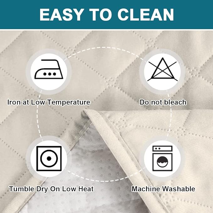 Turquoize 100% Waterproof Sofa Covers Couch Cover Sofa Cover for Dogs Couch Protector Triple Non-Slip Sofa Slipcover for 3 Cushion Couch Furniture Protector for Pets, Kids,Dog (Sofa 70", Ivory)