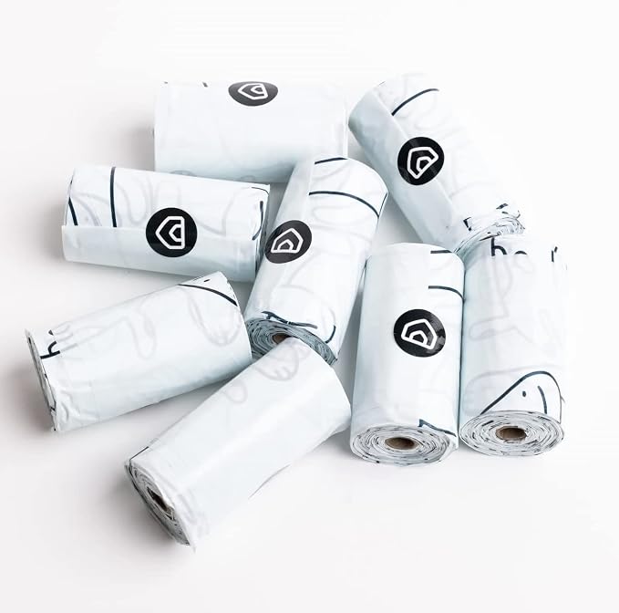 Diggs Dog Poop Bags (8-Rolls) - Durable & Odor Resistant Pet Waste Bags Refill Pack - One-Hand Dispensing, Innovative No-Tear Pet Products - 120 Bag Count