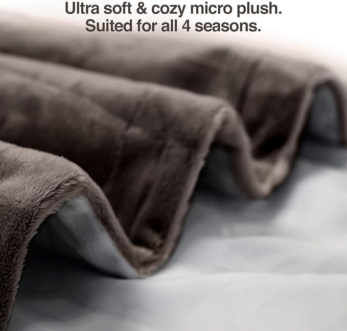 PetFusion Premium Pet Blanket, Multiple Sizes for Dogs & Cats. [Reversible Micro Plush]. 100% Soft Polyester, Brown, Large (53 x 41) (PF-PB1B)