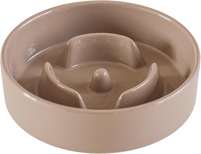 Havniva Ceramic Slow Feeder Dog Bowls, 0.9 Cups Dog Bowl Slow Feeding for Small Breed, 6.1inch Puzzle Dog Food Bowl Slow Feeder Non-Slip Anti-Gulping and Anti-Choking Reduces Bloating
