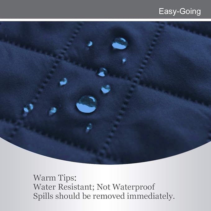 Easy-Going Reversible Couch Cover for 3 Cushion Couch Sofa Cover for Dogs Water Resistant Furniture Protector Cover with Foam Sticks Elastic Straps for Pet Cat (Sofa, Navy/Ivory)