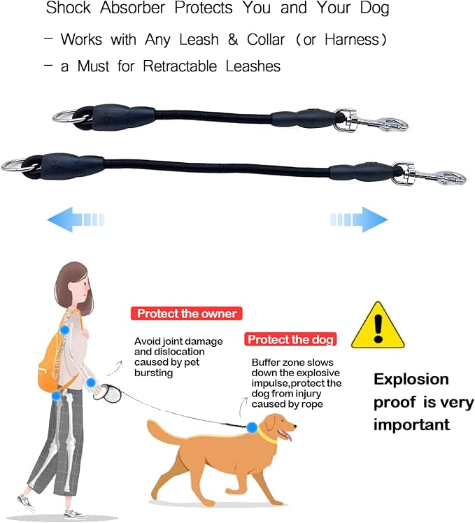 Retractable Dog Leash, Heavy Duty Dog Leash for Dogs up to 110lbs, Strong Nylon Tape No Tangle, One-Handed Brake, Pause, Lock, Perfect for Medium Large Dogs; Black (Black, 16 FT (0-66 lbs))