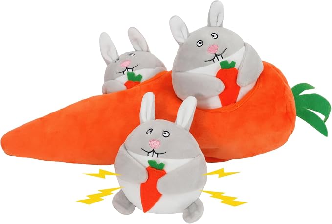 IFOYO Hide and Seek Dog Puzzle Toys, Plush Interactive Puppy Toys for Small, Medium Dogs, Easter Puppy Essentials