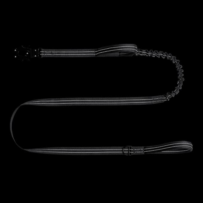 ICEFANG Tactical Dog Leash,K9 Training Walking Bungee Lead with 2 Control Handle,Heavy Duty Quick Release Metal Clasp,for Medium Large Breed (Reflective Grey, 6 FT)