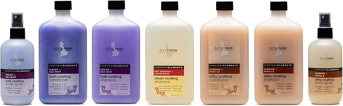 Isle of Dogs - Everyday Elements Lush Coating Shampoo For Dogs - Violet + Sea Mist - Volumizing Pet Shampoo With Calendula Flower & Rosemary Leaf Juice For Bounce and Shine - Made in the USA - 16.9 Oz