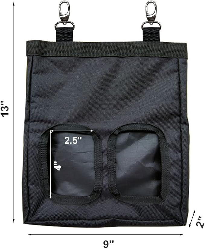 Guinea Pig Hay Feeder, Hanging Rabbit Hay Feeder Bag for Guinea Pigs Bunnies Chinchillas. Pure Black