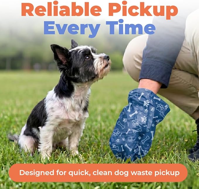 Best Pet Supplies Dog Poop Bags for Waste Refuse Cleanup, Doggy Roll Replacements for Outdoor Puppy Walking and Travel, Leak Proof and Tear Resistant, Thick Plastic - Loyal Blue, 150 Bags