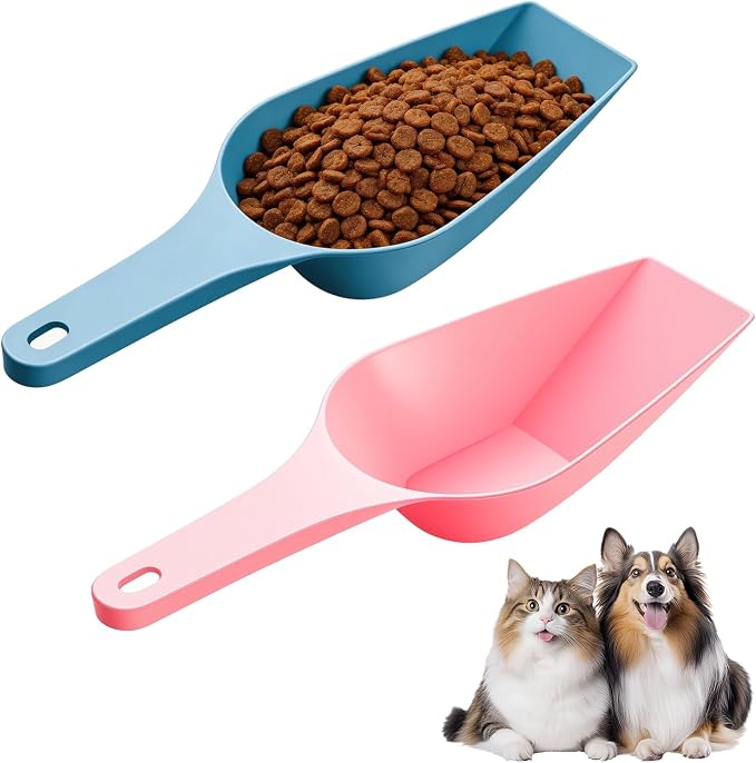 Dog Food Scoop Dog Food Measuring Cup 1 Cup Pet Cat Food Scoop Plastic Dogs Cats Food Scooper Measuring Scoop with Measuring Lines for Dogs Puppy Cats Rabbit