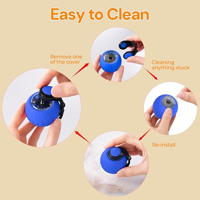 Geamen Interactive Cat Toys with Bird Sounds & 3 Speed Modes, Rechargeable Automatic Moving Cat Toy with 3 Tails, Fast Charging Smart Rolling Ball for Indoor Cats to Chase Play on Hard Floor Carpet
