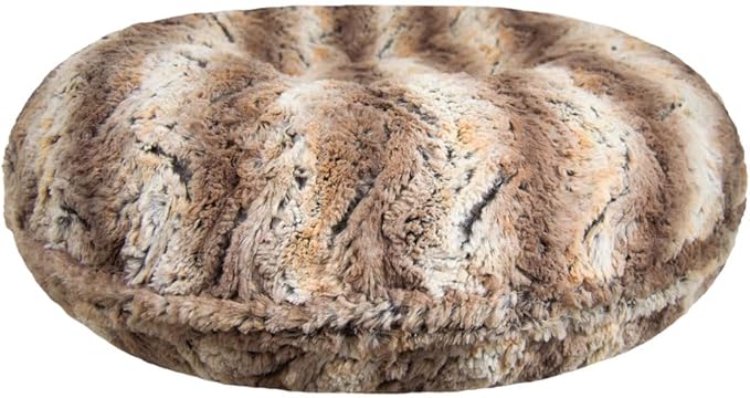 Bessie and Barnie - Luxury Extra Plush Faux Fur Bagel Pet/Dog Bed (Simba, S)