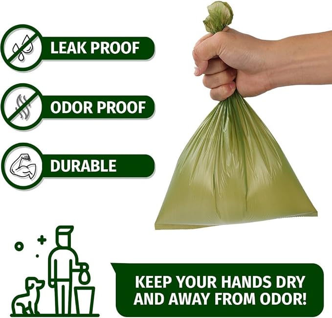 Biodegradable Dog Poop Bags Rolls (150 Bags) for Waste Refuse Cleanup, Doggy Roll Replacements for Outdoor Puppy Walking and Travel, Leak Proof and Tear Resistant, Extra Thick Plastic (Scented)