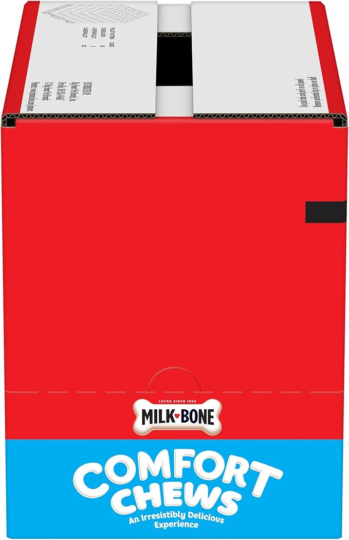 Milk-Bone Comfort Chews, Dog Treats with Unique Chewy Texture and Real Beef, 9 Chews (Pack of 4)