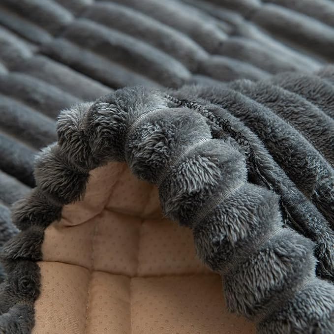 Gumfolk Pet Couch Covers for Sofa Slipcovers Couch Protector for Dogs Washable Cushion Cover, Sofa Pad Blanket Furniture, Dark Grey, 27in*47in