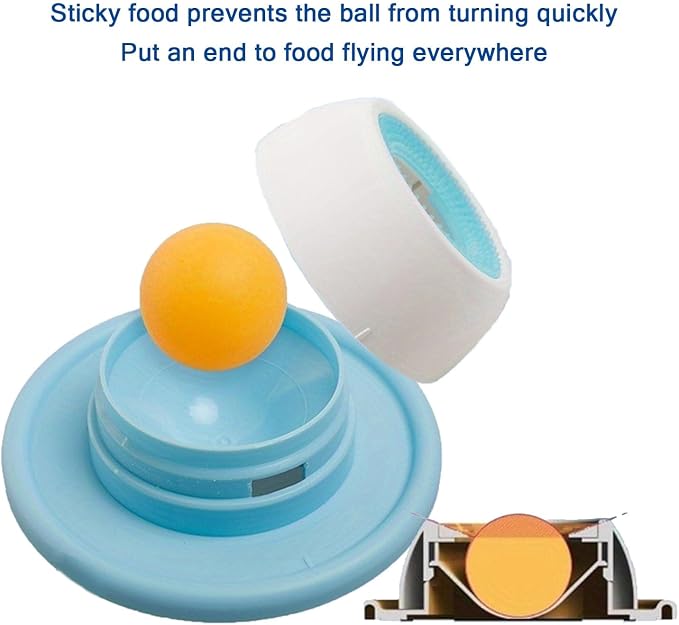 New Lick Sphere Dog,Feeder Dog Bowls for Liquid Treat,Large Medium Small Breeds Dietary Supplement/Post-op Nutrition,Interactive Slow Feeder & Anxiety Relief Treat (Blue(for Dogs))