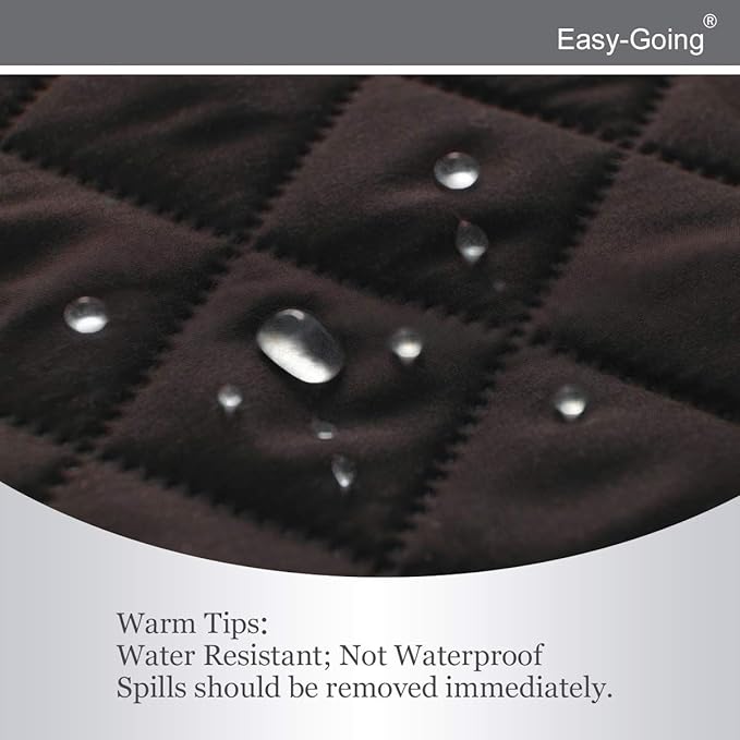 Easy-Going Reversible Couch Cover Soft Mat Sofa Size, Chocolate/Beige | Stain and Tear Resistant Suitable for 3 Cushion Couch Washable Water Resistant Non-slip Furniture Protector Cover for dogs