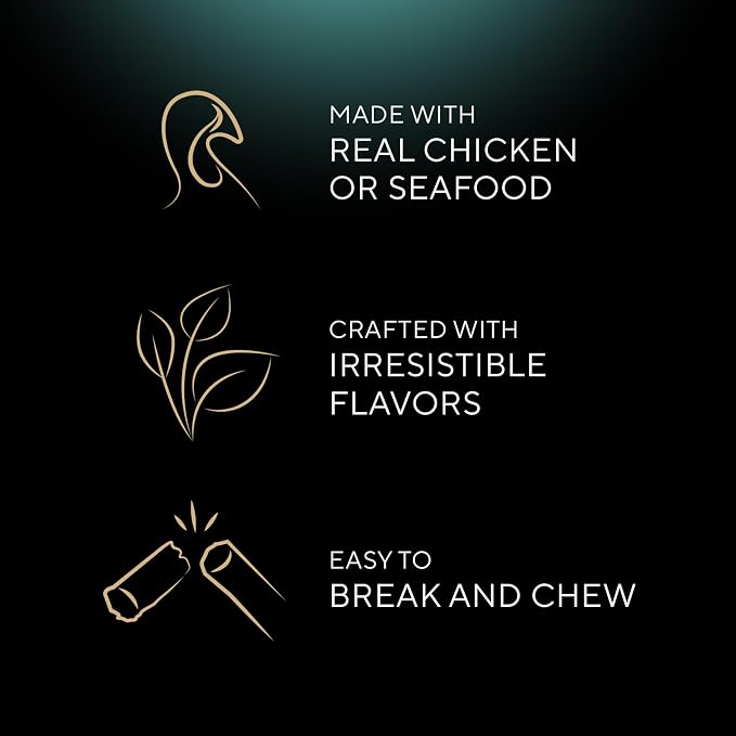 Sheba Meaty Tender Sticks Soft Cat Treats Chicken, Tuna, and Salmon Flavor, 0.14 oz., 40 Sticks