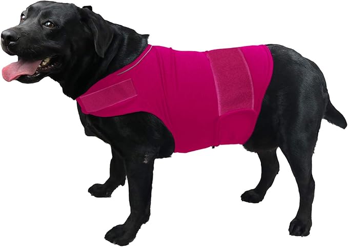 Comfort Dog Anxiety Relief Coat, Dog Anxiety Calming Vest Wrap for Thunderstorm,Travel,Fireworks,Vet Visits,Separation XS Small Medium Large XL Dog(XL,Rose)