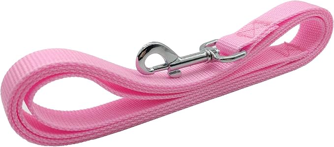 TAIAN 4 FT Strong Dog Leash, Nylon Dog Leashes for Small Medium Large Dogs Pink