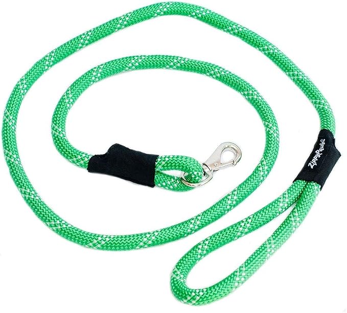 ZippyPaws Zp322 Climbers Rope Leash Original 6 Ft - Green Dog Lead