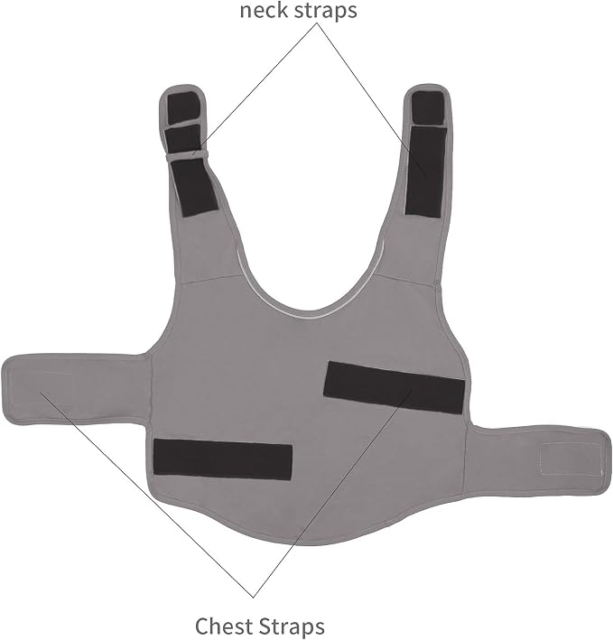 Comfort Dog Anxiety Relief Coat, Dog Anxiety Calming Vest Wrap for Thunderstorm,Travel,4th of July Fireworks,Vet Visits,Separation Anxiety Relief for Dogs (X-Small (Pack of 1), Light Gray)