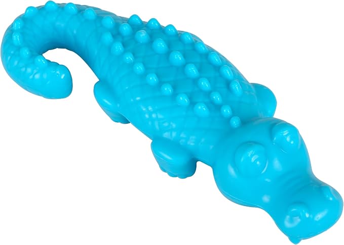 Arm & Hammer Nubbies Gator Dental Chew Toy for Dogs, Mint Flavor, Baking Soda Infused, Scrubbing Grooves to Reduce Plaque and Tartar, No Stuffing, for Moderate Chewers - 24 Pack