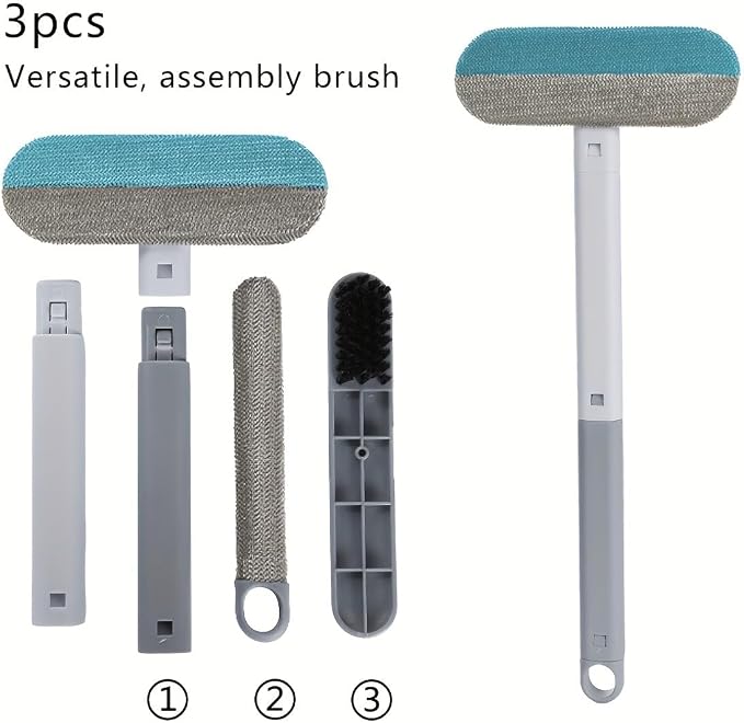 No Kneeling Pet Hair Remover – 4-in-1 Reusable Tool for Dog & Cat Hair, Standard Handle (17.7") for Furniture & Car Seats – Back-Saver, 2-Pack (Value Set)