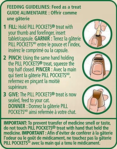 Greenies Feline Pill Pockets for Cats Natural Soft Cat Treats, Salmon Flavor, 1.6 oz. Pouch (45 Treats) (Pack of 2)