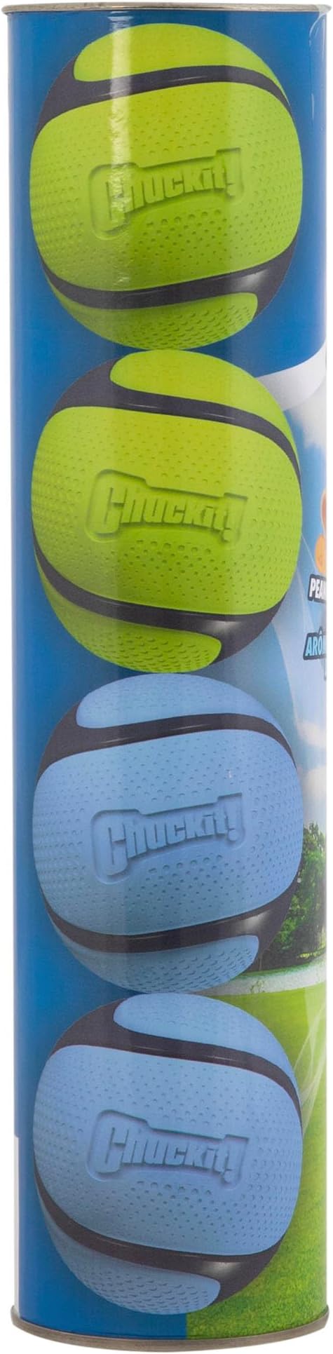 Chuckit! Sniff Fetch Balls Canister, Pack of 4, for Medium Dog Breeds (20-60 lbs)
