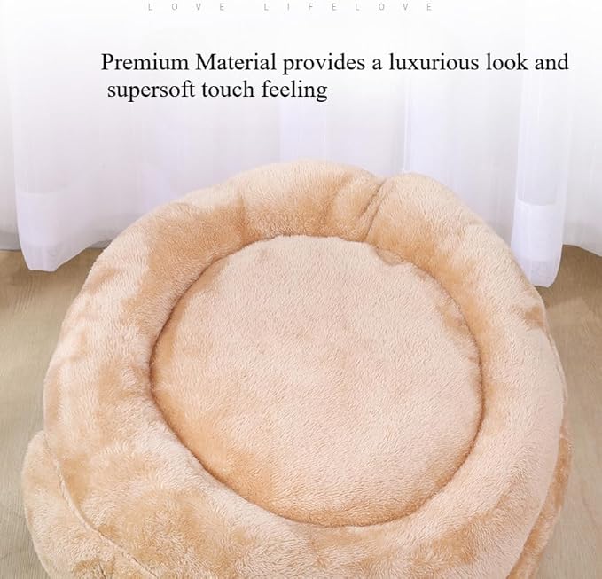 Pet Tent Cave Bed for Small-Medium Dogs & Cats – Thick Fleece Warm Burrow House with Removable Hood | Cozy Igloo Nest for Puppies & Kittens – Soft Cuddler Sleeping Bag(Gray)
