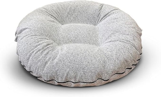 Bessie and Barnie - Luxury Extra Plush Faux Fur Bagel Pet/Dog Bed (Seagull, Lar)