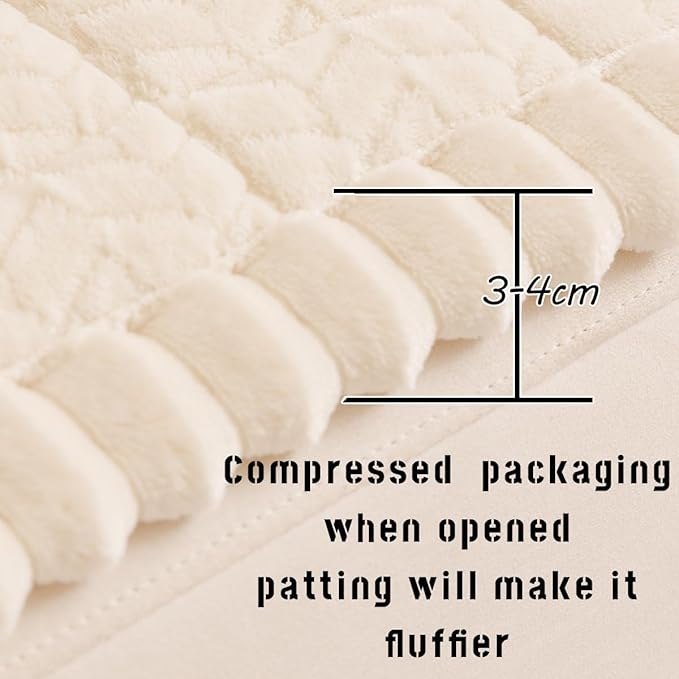 Mitid Sofa Cover Fuzzy Couch Cover for Pet, Couch Covers for Dogs Washable Non-Slip Sofa Slipcover Cushion Protector Pets Friendly Mat