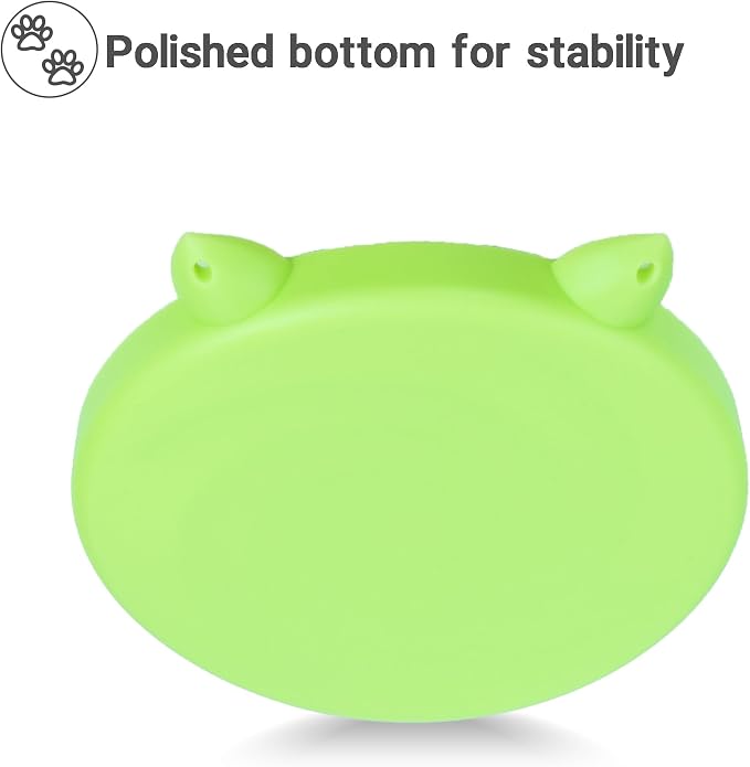Bifeaw Slow Feeder Cat Bowl, Easy to Clean Silicone Bowl, Ideal for Dry and Wet Food (Orange and Cyan)