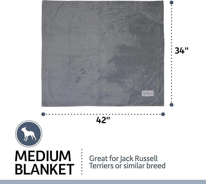 PetFusion Premium Dog & Cat Blanket | Ultra Soft Pet Blanket Available in Plush or Quilted; 2 Colors (Grey; Brown) | Perfect for Small Dogs & Large Dogs