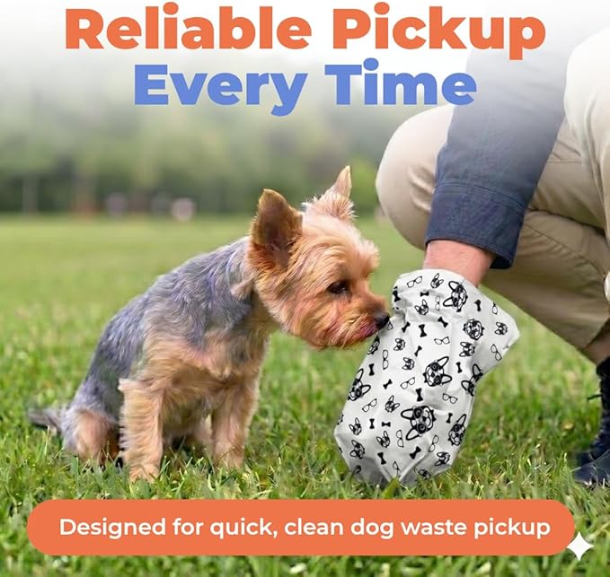 Best Pet Supplies Dog Poop Bags for Waste Refuse Cleanup, Doggy Roll Replacements for Outdoor Puppy Walking and Travel, Leak Proof and Tear Resistant, Thick Plastic - White, 150 Bags