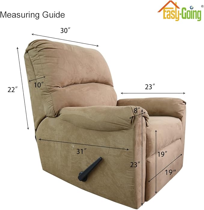 Easy-Going Recliner Sofa Slipcover Reversible Sofa Cover Water Resistant Couch Cover Furniture Protector with Elastic Straps for Pets Kids Children Dog Cat (Recliner, Wine/Beige)