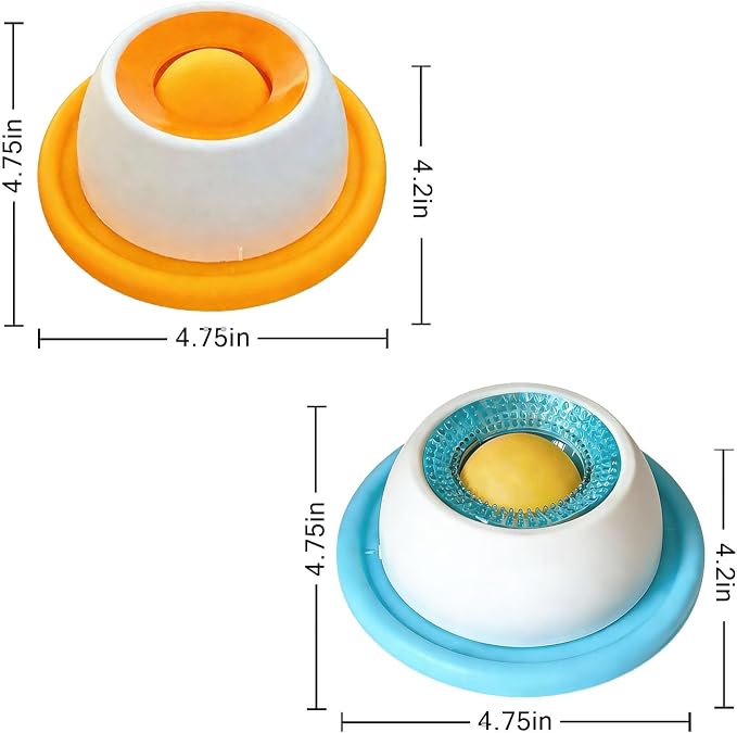 New Lick Sphere Dog,Feeder Dog Bowls for Liquid Treat,Large Medium Small Breeds Dietary Supplement/Post-op Nutrition,Interactive Slow Feeder & Anxiety Relief Treat (Blue(for Dogs))