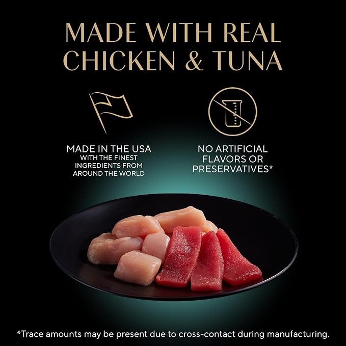 Sheba Perfect Portions Wet Cat Food Pate Gourmet Chicken & Tuna Entree,2.6 oz. Twin-Pack Trays,Cat Food Wet Recipe (,48 Servings),24 Count (Pack of 2)