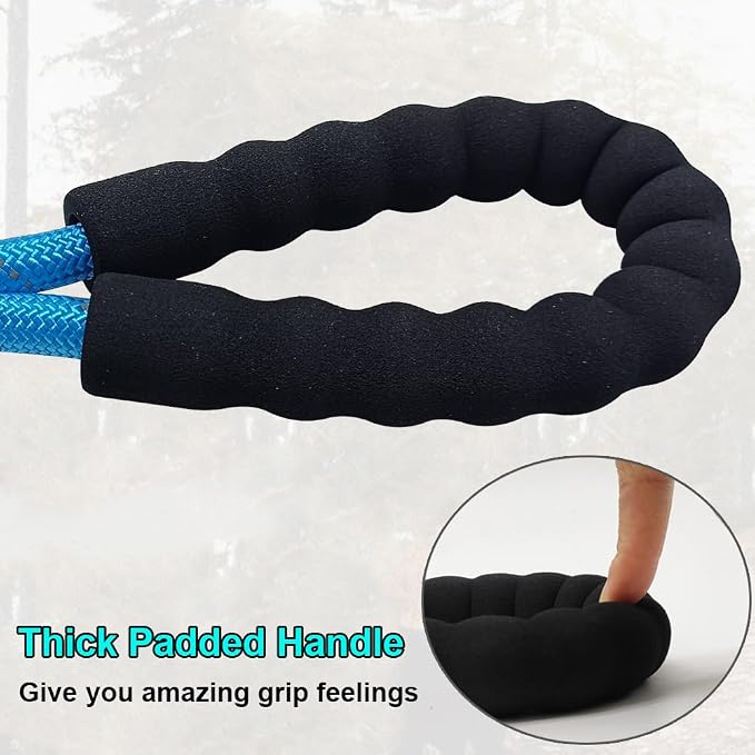 BTINESFUL 6FT Chewproof Dog Leash, Strong Nylon Rope with Anti-Chewing Chain and Padded Handle for Medium Large Dogs Outdoor Training Walking Hiking (Blue)
