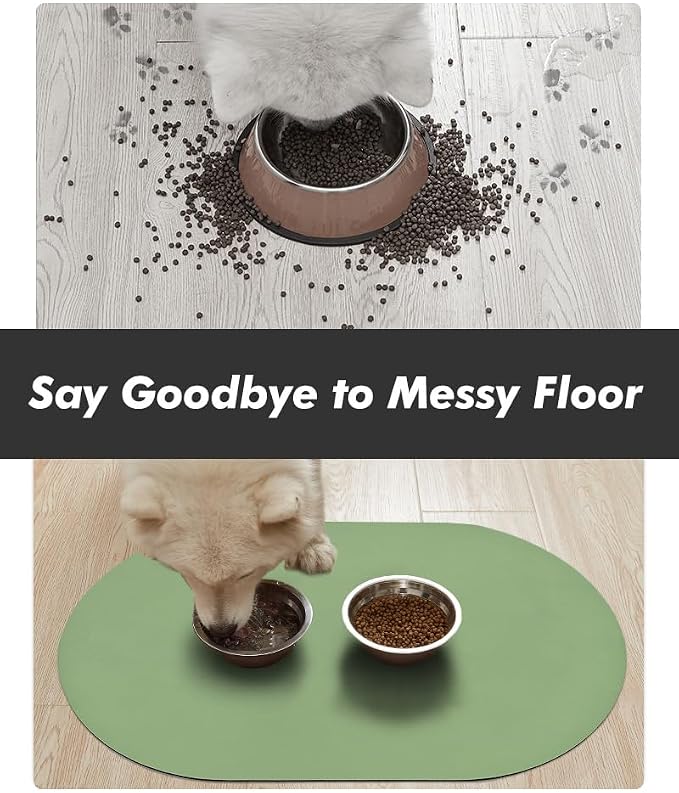 Absorbent Dog Food Mat-Dog Mat for Food and Water Bowl, Quick Dry Pet Food Mat, No Stains Cat Feeding mat, Cat Accessories Pet Supplies Mat for Messy Drinkers