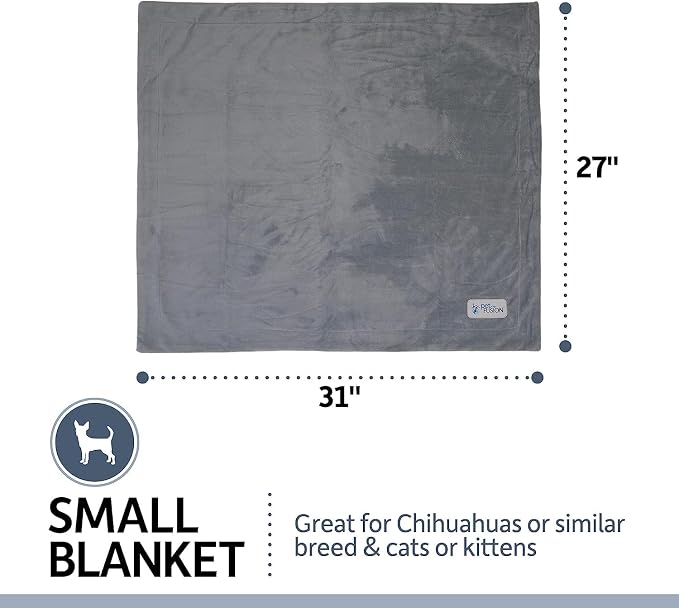 PetFusion Premium Dog & Cat Blanket | Ultra Soft Pet Blanket Available in Plush or Quilted; 2 Colors (Grey; Brown) | Perfect for Small Dogs & Large Dogs