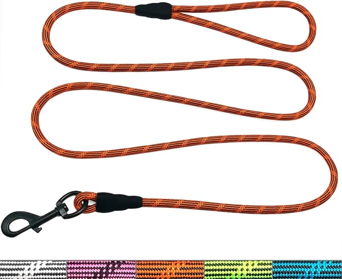 WYuZe Reflective X-Small Dog Leash 6ft Thin 1/5" Rope Cat Leash | Lightweight Sturdy for Puppy Training, Walking Lead for Chihuahua Maltese Small Pet Up to 15lb
