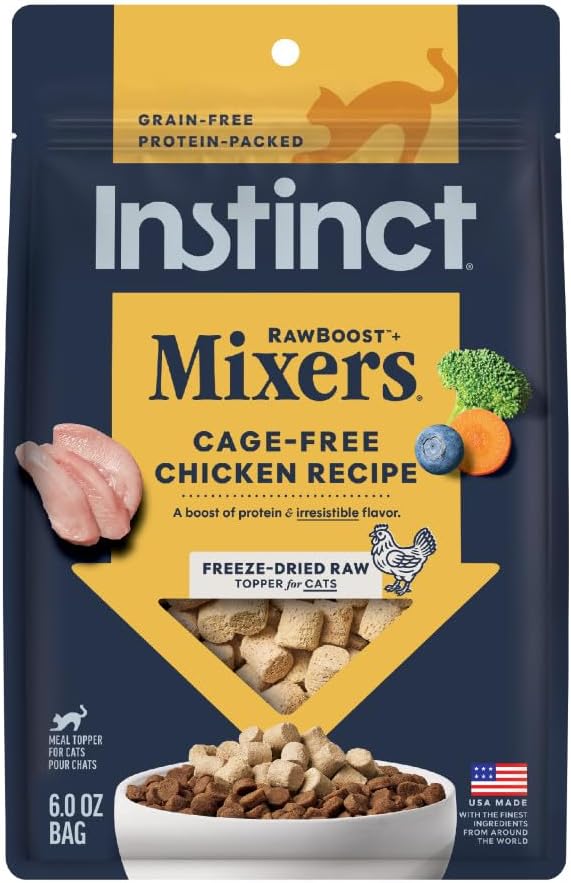Instinct Raw Boost Mixers Freeze Dried Raw Cat Food Topper, Grain Free Cat Food Topper 6 Ounce (Pack of 1)