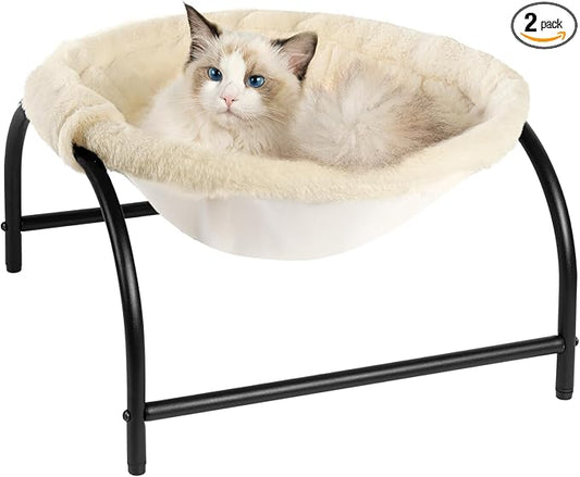 JUNSPOW Cat Bed Dog Perch Pet Hammock Bed Pet Sleeping Cat Supplies Pet Supplies Whole Wash Stable, Detachable, Breathable, Easy Assembly Indoors Outdoors, 16.9 in x 16.9 in x 9.5 in