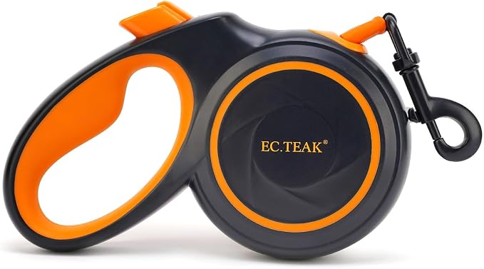 Retractable Dog Leash, Great Leash Retractable for Small/Medium/Large Dogs up to 110 lbs, Strong Nylon Tape, Tangle Free, One-Hand Brake