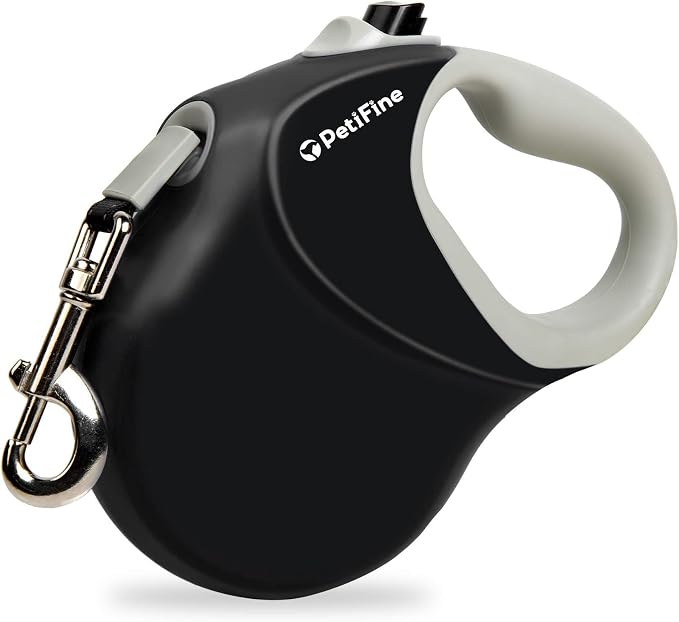 PetiFine Upgraded Retractable Dog Leash 26FT, Heavy Duty Pet Walking Lead for Large Dogs up to 110lbs, Anti-Twist Reflective Dog Leash with Anti-Slip Soft Grip, One-Handed Brake