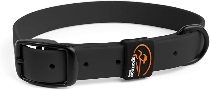 SportDOG Rugged Utility Collar – Waterproof and Stink-Proof – Premium Soft-Touch Material – Stress-Tested, Durable Hardware – Silicon Strap Keeper – Black – Large