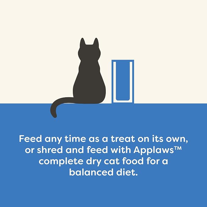 Applaws Natural Cat Treats, Grain-Free, High-Protein Whole Mackerel Loins, Single-Ingredient Healthy Snack for Cats (12 x 1.06 oz Loins)