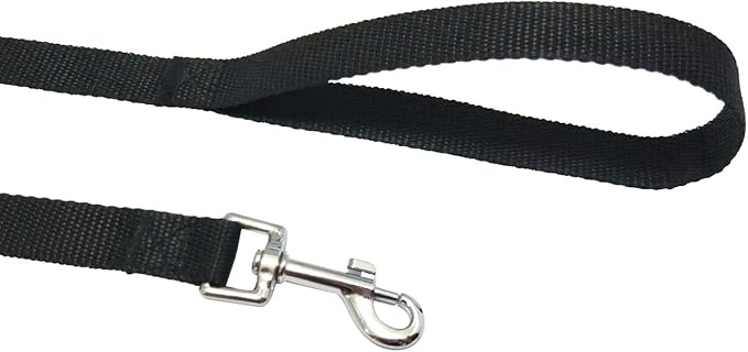 Nylon Training Dog Leash for Small Medium Large Dogs, 15ft 20ft 30ft 50ft Long Leash Dog/Puppy Lead for Obedience Recall Training, Camping (30ft, Black)